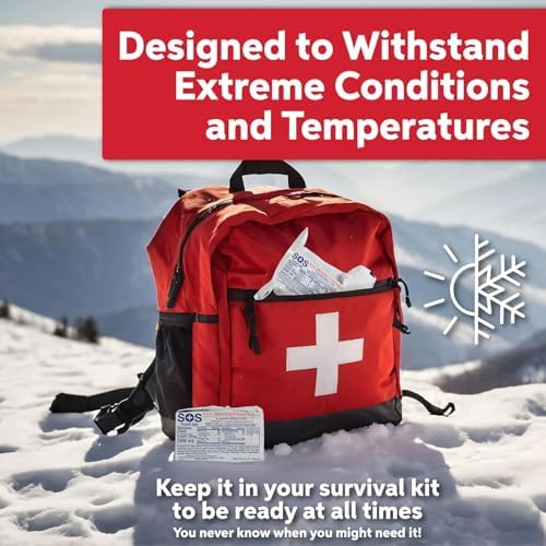 SOS Food Lab Emergency Provision Value Pack- 2 Food Ration 1200 Calorie Bars (Shortbread Cookie) PLUS 12 Water Pouches - Ready to Eat Supply for Camping, Hiking, Disaster Preparedness- 5 Yr Shelf life - Image 4