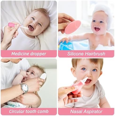 Baby Healthcare and Grooming Kit for Newborn Kids, 31PCS Upgraded Safety Baby Care Kit, Newborn Nursery Health Care Set, Baby Care Products (Pink（31PCS) - Image 4