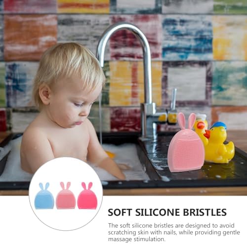 3pcs Silicone Baby Kids Shower Brush for Bath Time Cleaning - Image 5