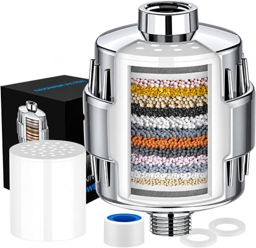 20 Stage Shower Filter for Hard Water, High Flow Shower Head Filter by ZGMEH
