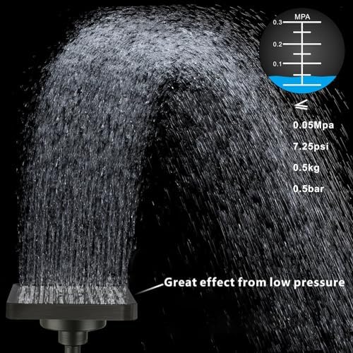 High Pressure Rain Shower Head with Filtered - 6" Square Showerhead Filter for Remove Chlorine and Harmful Substances, Improve Hair and Skin Problems, Oil Rubbed Bronze - Image 2