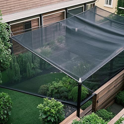 winemana Black Shade Cloth, 3.3 x 13.3 FT Mesh Tarp for Garden Greenhouse - Image 4