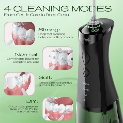 OasiSmile C2 Water Flosser for Teeth, 350ML Water Dental Pick, DIY Pressure - Image 2