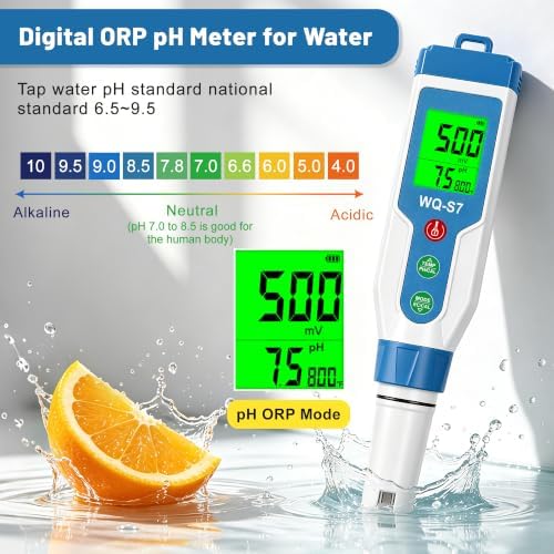 TDS Meter Digital Water Tester, Hydrogen pH ORP Meter for Water - Image 3