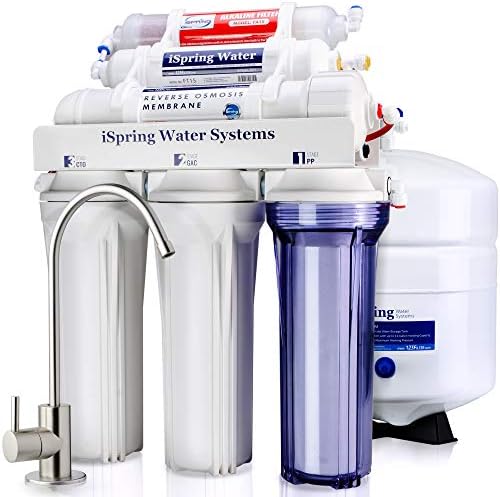 iSpring RCC7AK Under Sink Reverse Osmosis Drinking Water Filter System with Alkaline Remineralization-Natural pH, White & MC7 Reverse Osmosis (RO) Membrane Replacement 75 GPD, 11.75” X 1.75”, Blue - Image 2
