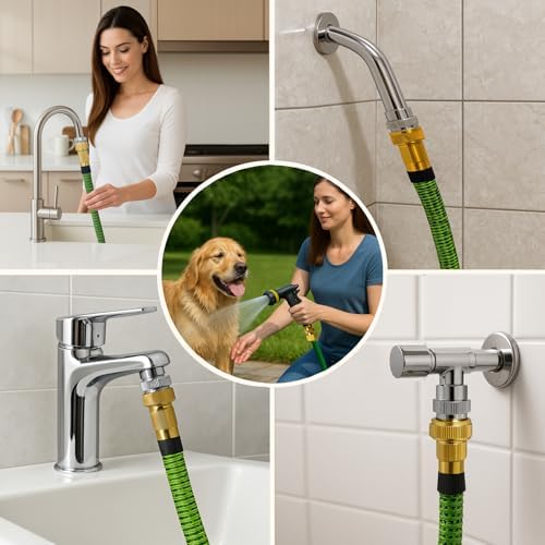 Faucet Adapter with Aerator, Sink Faucet to Garden Hose Connector - Image 4