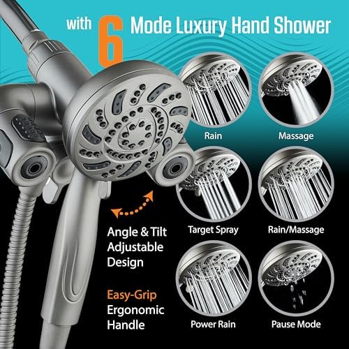 AquaDance High Pressure 156-mode Handheld Shower Head Combo with Hydro Arms - Image 6