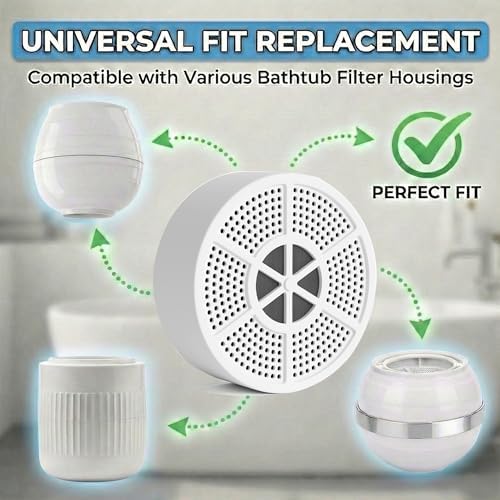 Vxcellent Bath Water Filter Cartridge, Bathtub Filter Replacement, Filter For Bathtub Bath Faucet Replacement Cartridge - Image 2
