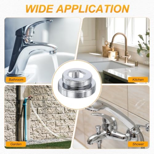 M METERXITY 2-Pack Faucet Adapter, M28 Male to M22 Male, for Kitchen - Image 7