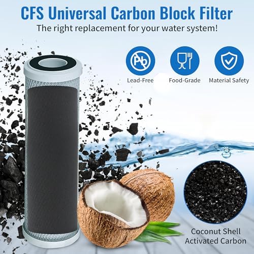 CFS 5 Micron Carbon Block Water Filter for POE12GHGACB, 10 x 2.5, 2 Pack - Image 5