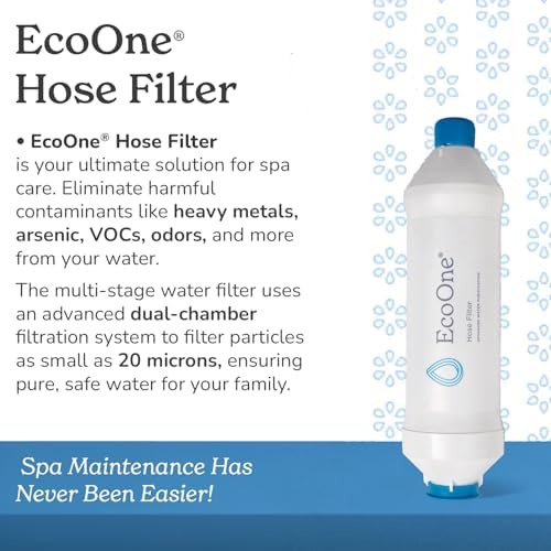 Hose Filter by EcoOne | Advanced Purification Water Filter for Garden Hose Application | Inline Dual Stage Natural Carbon Hose Filter for Filling Hot Tub & Spa | Filters up to 40,000 Gallons - Image 2