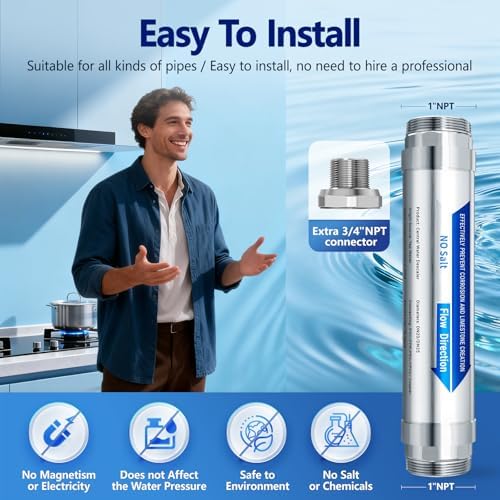 Scale Water Softener System,Salt-Free Water Descaler Whole House - Image 4