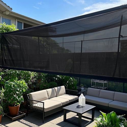 winemana 5x20 FT Black Shade Cloth, Mesh Tarp for Garden Greenhouse Patio - Image 6