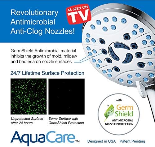 AquaCare 50-mode High Pressure 7 inch Shower Head Combo w/Dual Power Wash - Image 5