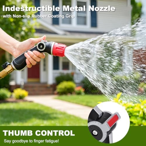 FANHAO Upgraded Metal Garden Hose Nozzle Heavy Duty, 30% Higher Water Flow - Image 2