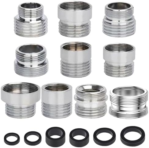 10 pcs Faucet Adapter Kit, CNYMANY Kitchen Aerator Adapter Set Male M20 Female Sink Adapter Connecting Garden Hose Water Filter Standard Hose via Diverter by CNYMANY