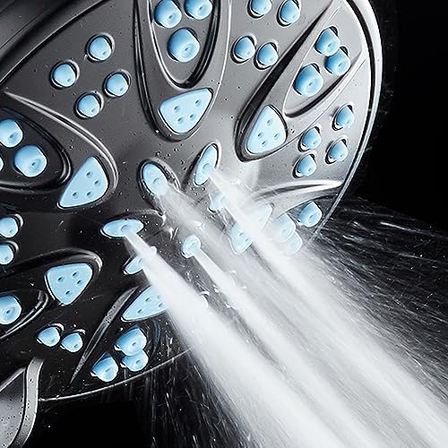 AquaDance Antimicrobial/Anti-Clog High-Pressure 6-Setting Hand with with Microban Nozzle Protection from Growth of Mold, Mildew & Bacteria for Stronger Shower! Aqua Blue Jets – 1.8 GPM - Image 5