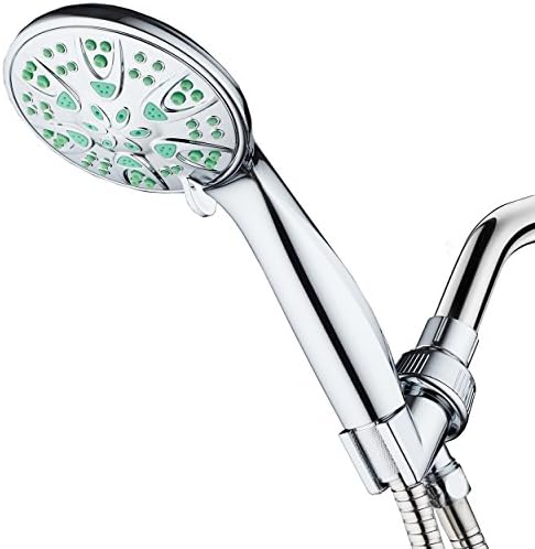 AquaDance Antimicrobial – Anti-Clog High-Pressure 6-Setting Hand Shower with Microban Nozzle Protection from Growth of Mold, Mildew & Bacteria for Stronger Shower! 3 Jet Color Choices – 4" Coral Green by AquaDance