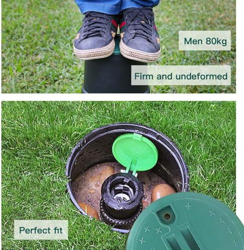 2 Pcs 10 inch Valve Box Cover,valve box cover,Sprinkler Valve Box CoverLid Replacement for Sprinkler System Irrigation Circular Valve Box Lid, Valve Box Cover Lid (10 inch) - Image 5