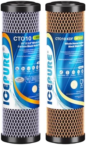 ICEPURE 1 Micron 2.5" x 10" Whole House Water Filter Combo Kit, 1 Combo by ICEPURE