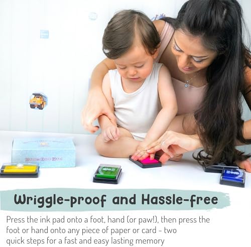 Baby Hand and Footprint Kit by Forever Fun Times | Get Hundreds of Detailed Prints with One Baby Safe Ink Pad | Easy to Clean, and Works with Any Paper or Card | Clean and Safe (Big Red) - Image 5