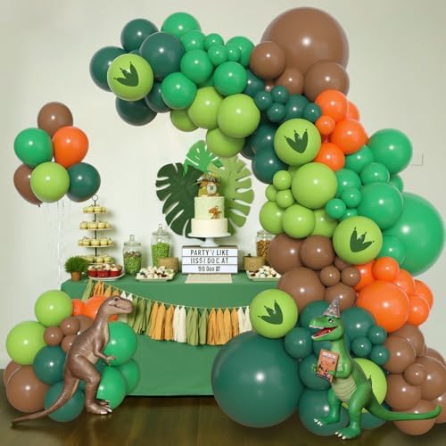 Amandir 153pcs Dinosaur Balloons Arch Garland Kit Different Sizes - Image 5