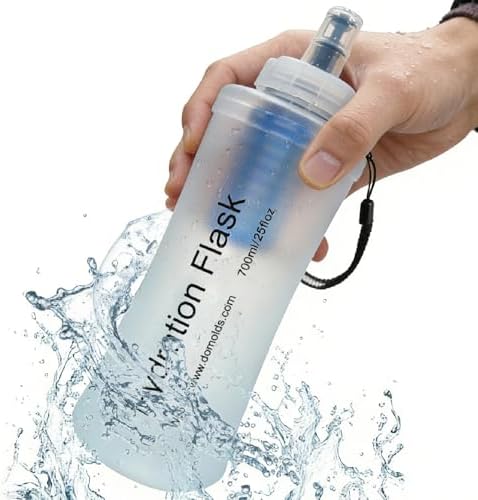 AXEN Collapsible Water Bottle with Filter for Hiking Travel, 700ml Clear by AXEN