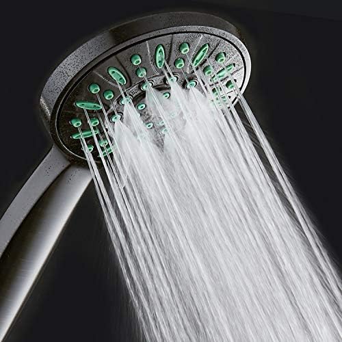 AquaDance Antimicrobial/Anti-Clog High-Pressure 6-setting Hand Shower, Microban Nozzle Protection from Growth of Mold, Mildew & Bacteria for Stronger Shower! Oil-Rubbed Bronze Finish/Coral Green Jets - Image 6