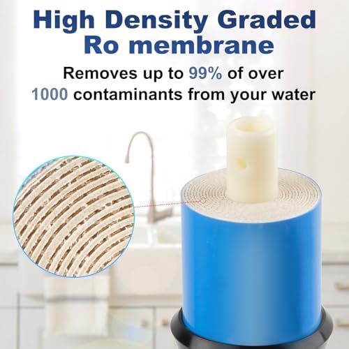Reverse Osmosis Membrane 150 GPD RO Membrane Water Filter Replacement, 11.75"x1.75" Standard for Under Sink RO Drinking Water Filter Filtration Purifier System - Image 4