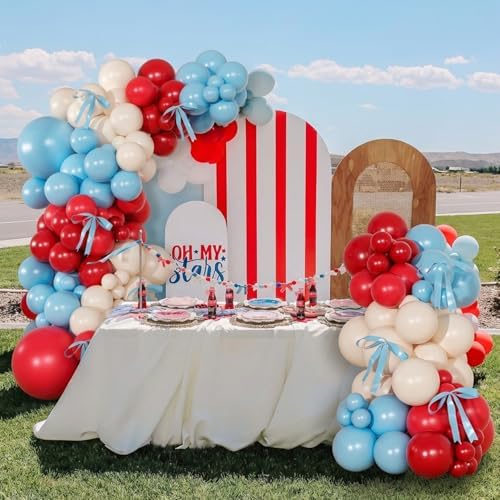 Red White Blue Balloon Arch Kit, Baby Shower Birthday Decorations - Image 2