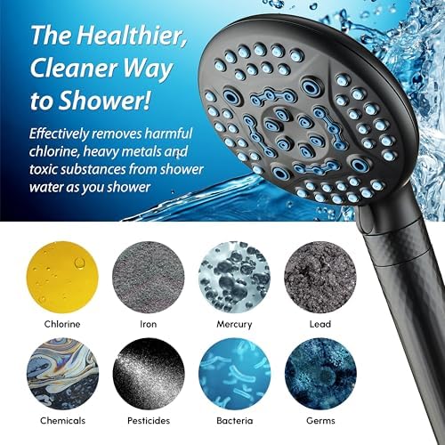 AquaCare 4X 10-Mode High Pressure Hand Shower w/Filter & 2-mode Power Wash - Image 6