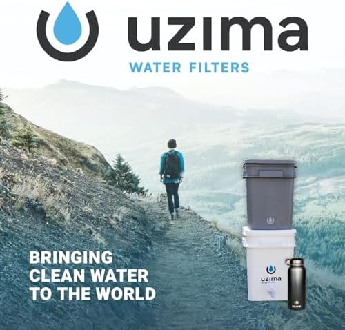 Uzima UZ-2 Camping Water Filter and Drinking Water Filter System, Portable Survival Camping Essentials, Backpacking Purification Gear for Glamping, Hiking, and Hunting Essentials and Military Gear - Image 6
