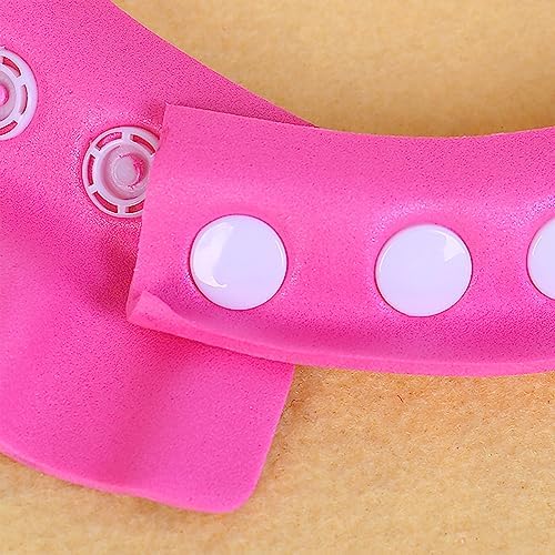 MYUBWTF Pink Baby Shower Cap, Bath Shampoo Cap Hat，Soft Hat Adjustable Visor Cap，Protect your eyes and face from water，Suitable for infants, children and pets from 0 to 12 years old - Image 2