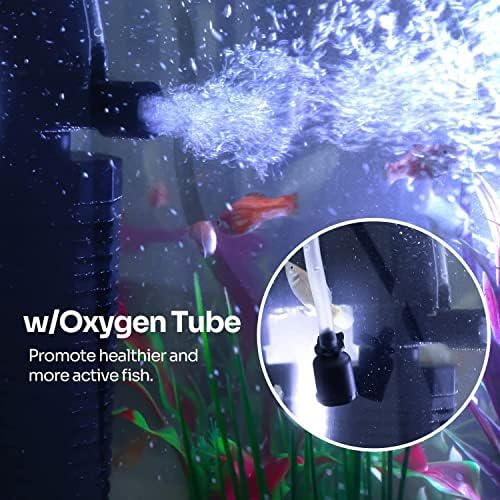 Yaubay Aquarium Internal Filter for 10-50 Gallon Tanks, 13W Power Biochemical Sponge Fish Turtle Tank Filter with Aeration System, Silent Submersible Filters, 212 GPH - Image 4