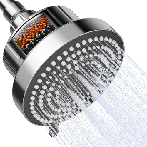 OFFO Filtered Shower Head, 20 Stage Shower Filter Head for Hard Water, 6 Modes High Pressure Shower Head with Filter for Remove Chlorine and Harmful, Chrome by OFFO