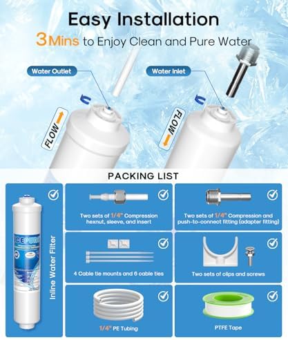 ICEPURE Inline Water Filter for Refrigerator and Ice Maker,1PACK - Image 4