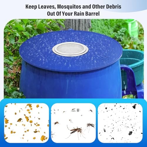 Rain Barrel Screen 6 Inch Fine Mesh Aluminum Rain Barrel Top Screen Filter - Image 4