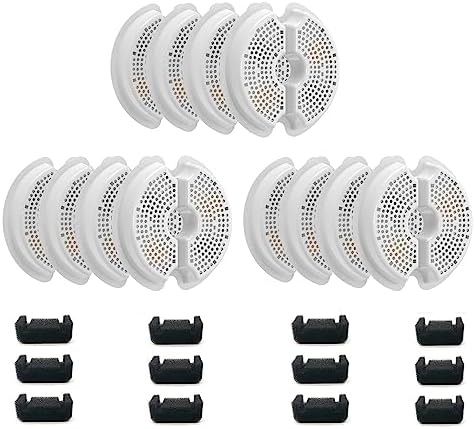 12 Pack Cat Water Fountain Filters with Sponges for 67oz/2l Pet Fountain Replacement Filter Compatible with AONBOY,iPettie & Wonder Creature NEUCOMBBT by NeucomBBT