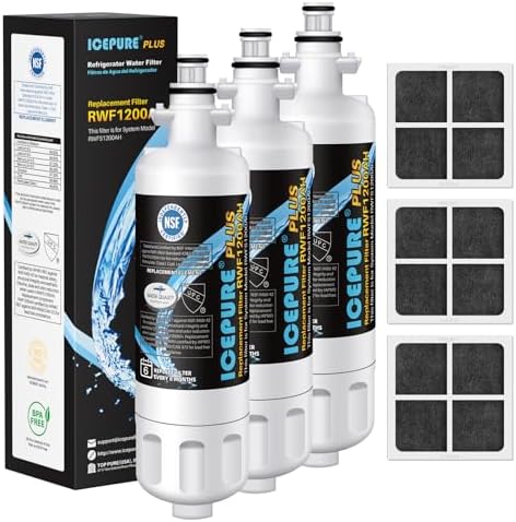 ICEPURE PLUS 9690 NSF/ANSI 53 &42 Filter Compatible with LG LT700P,3 Combo by ICEPURE