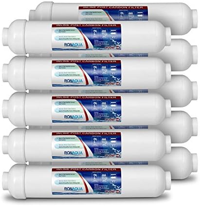 T33 Inline Coconut Grade Activated Carbon Pre/Post Membrane Filter for Taste and Odor Reduction WELL-MATCHED with AICRO, K2533JJ, FT15, IC-100A (Set of 10) by Ronaqua