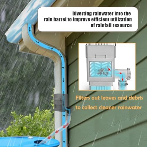 Rain Barrel Diverter Kit, Gutter Downspout Diverter, White - Image 5