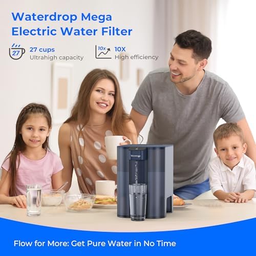 Waterdrop ED04B-L Mega Electric Water Filter Dispenser, Large 27-Cup, Blue - Image 2