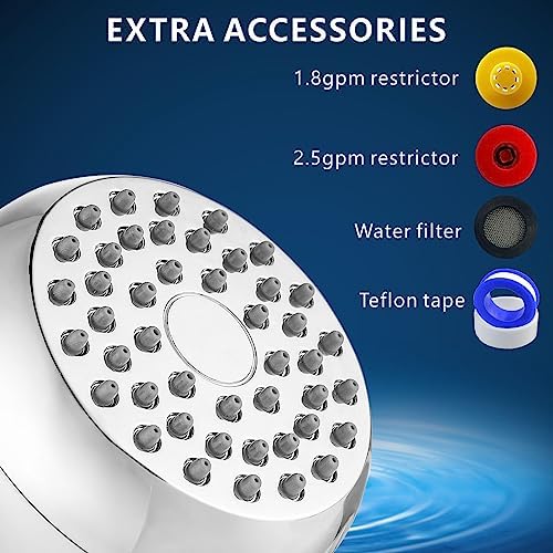 10 Pack High Pressure Shower Head - Powerful Bathroom Pressure Boosting Showerhead - Perfect Universal Replacement for Rain Shower Heads(Chrome) - Image 4