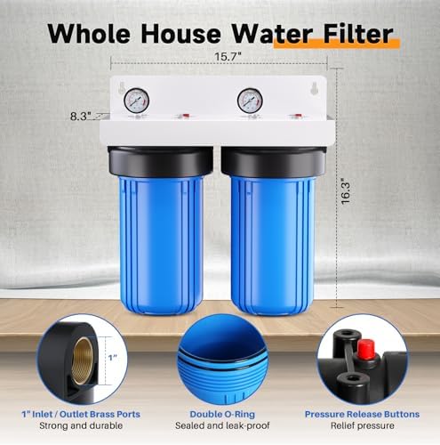 PUREPLUS 2-Stage Whole House Water Filter, Sediment, Iron Reduce & Carbon - Image 5
