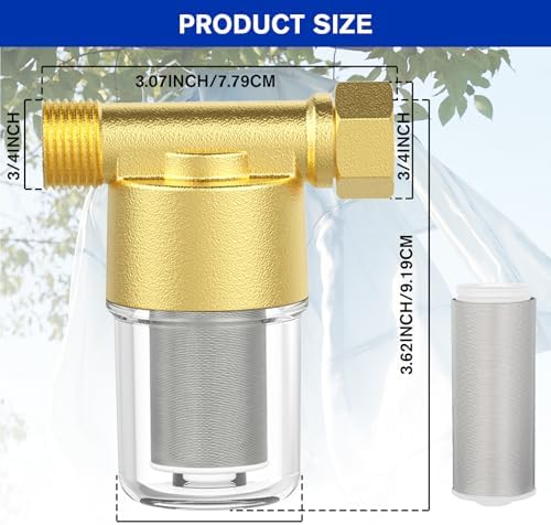 Pacify 40 Micron Brass Sediment Filter, Reusable Washer Water Filter - Image 7