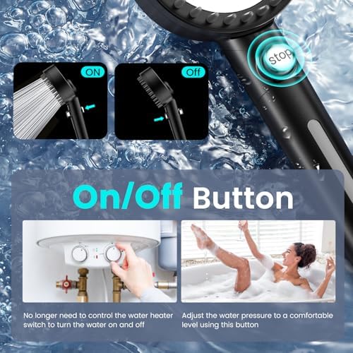 Filtered Shower Head with Handheld, High Pressure Showerhead with Filters - Image 6