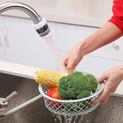 2 Pack Faucet Water Filter, Faucet Mount Filters Purifier Kitchen Tap Filtration Activated Carbon Removes Chlorine Fluoride Heavy Metals Hard Water for Home Kitchen Bathroom(White) - Image 3