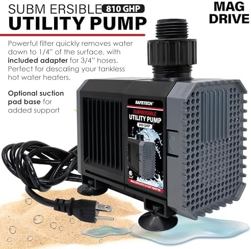 Safetech Tankless Water Heater Flushing Kit with Premium Braided Hoses, Mag Drive Pump, and Instructions - Image 3