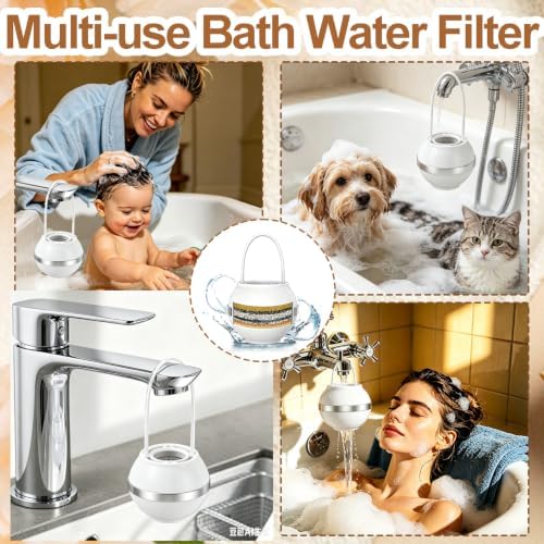 Bath Filter for Tub, 10-Stage Water Filtration System – Softens Hard Water, Removes Chlorine & Contaminants, Universal Fit for Any Bathtub Faucet, BPA Free, Portable for Travel & Home - Image 6