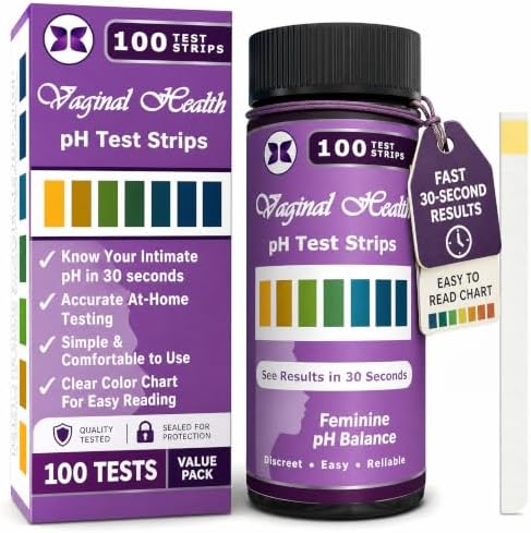 Just Fitter Vaginal pH Balance Test Strips. Personal Wellness Kit for Women. Supports Feminine Hygiene, Body Balance Awareness, and Everyday Confidence – 80 + 20 Strips by JustFitter
